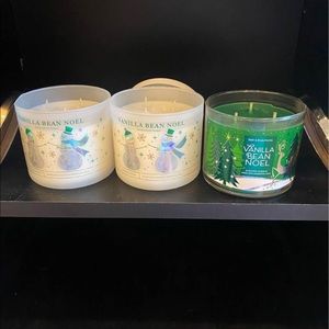 Vanilla Bean Noel Bath & Body Works 3 Wick Candle